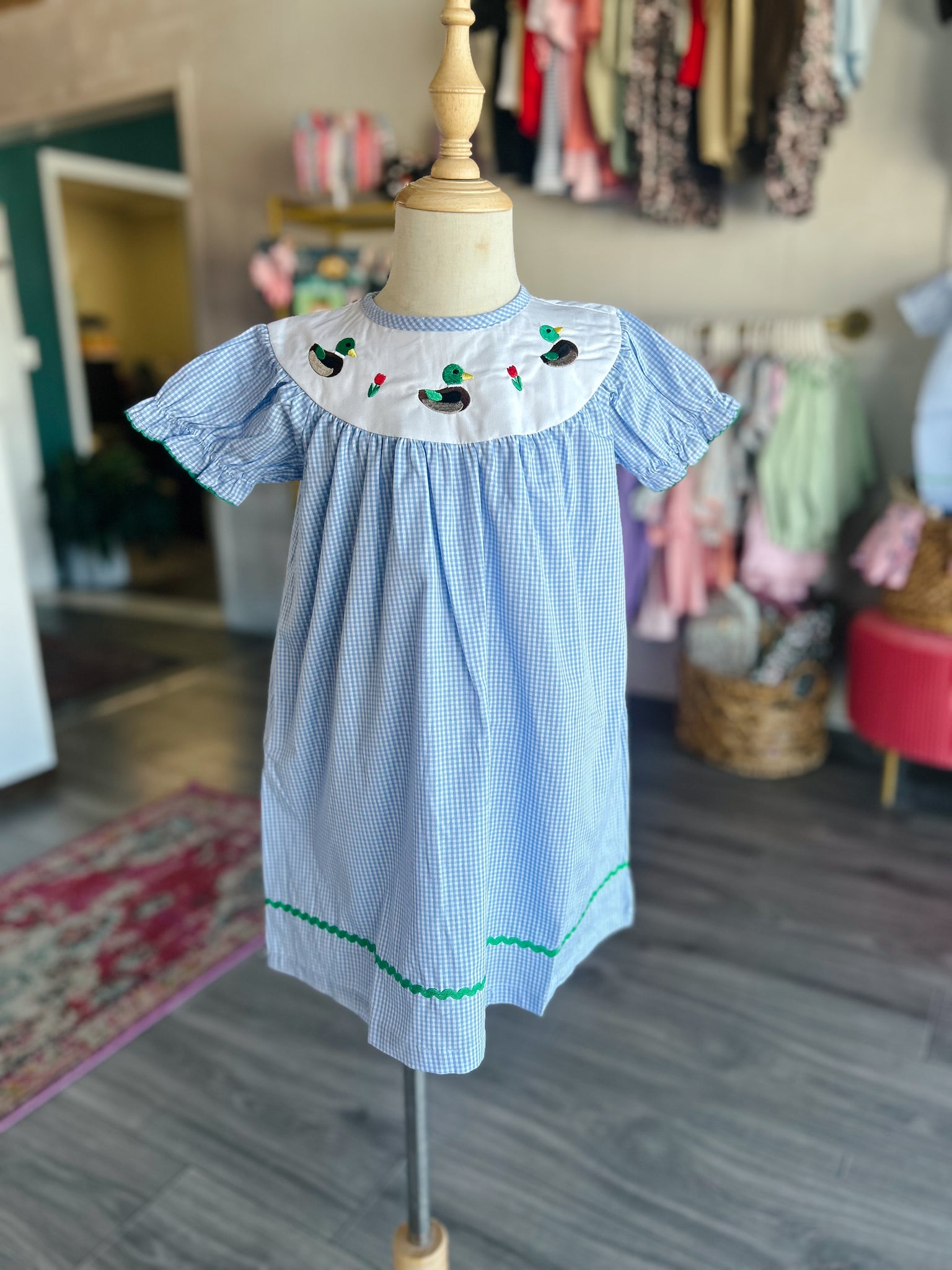 Duck Embroidered Dress