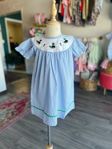 Duck Embroidered Dress