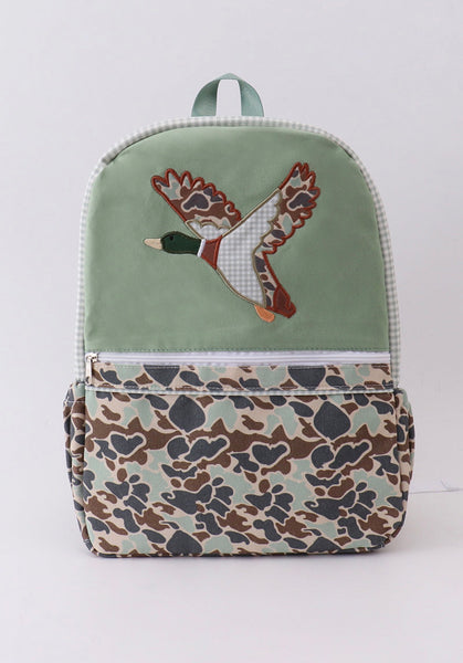 Camo Embroidered Duck Bookbag
