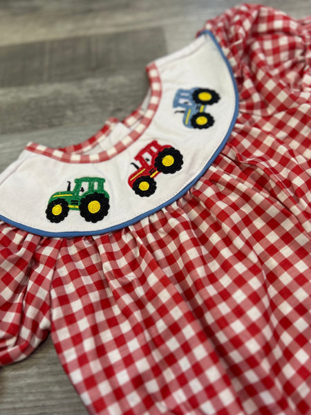 Tractor Embroidered Bubble