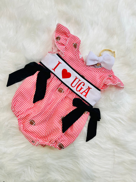 I Love UGA Smock Bubble