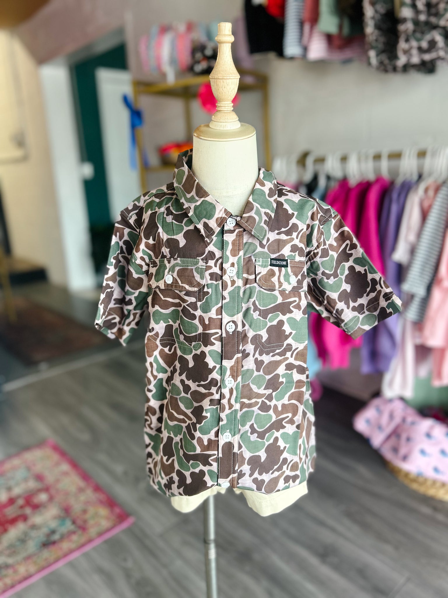 Camo Button Up