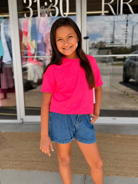 2 Pack Boxy Shirts - Pink & Blue