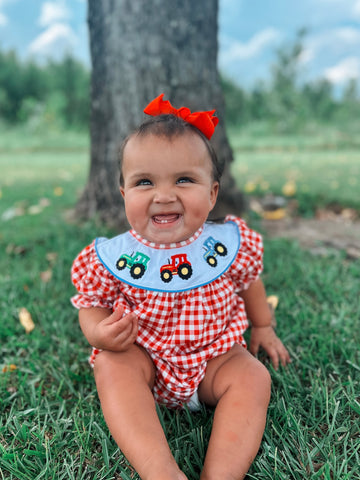 Tractor Embroidered Bubble
