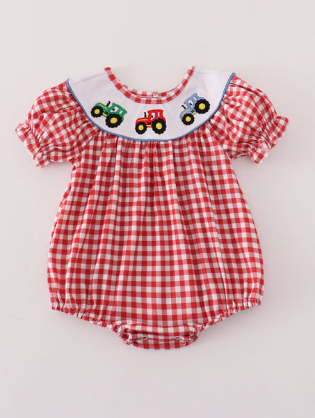 Tractor Embroidered Bubble