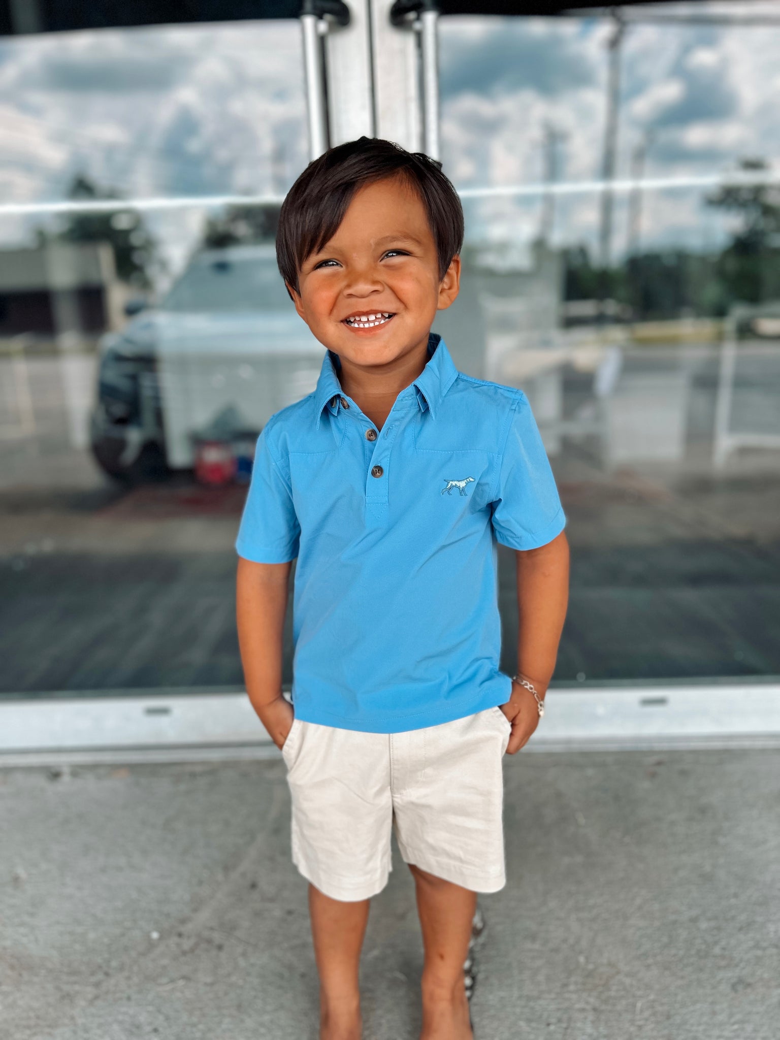 Fieldstone Fishing Polo - Light Blue