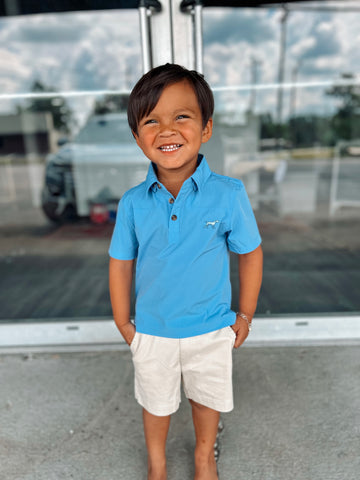 Fieldstone Fishing Polo - Light Blue