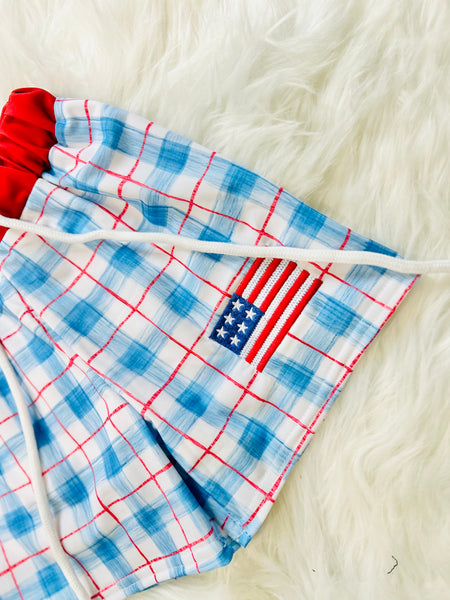 Embroidered Flag Swimsuit