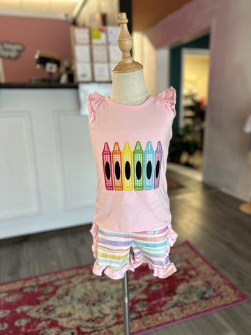 Crayon Cutie Short Set