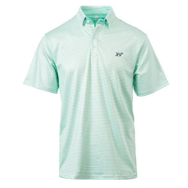 Fieldstone Striped Performance Polo - Mint