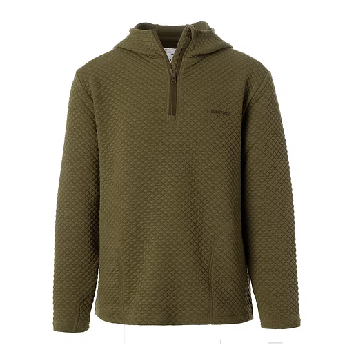 Olive Quilted Hoodie
